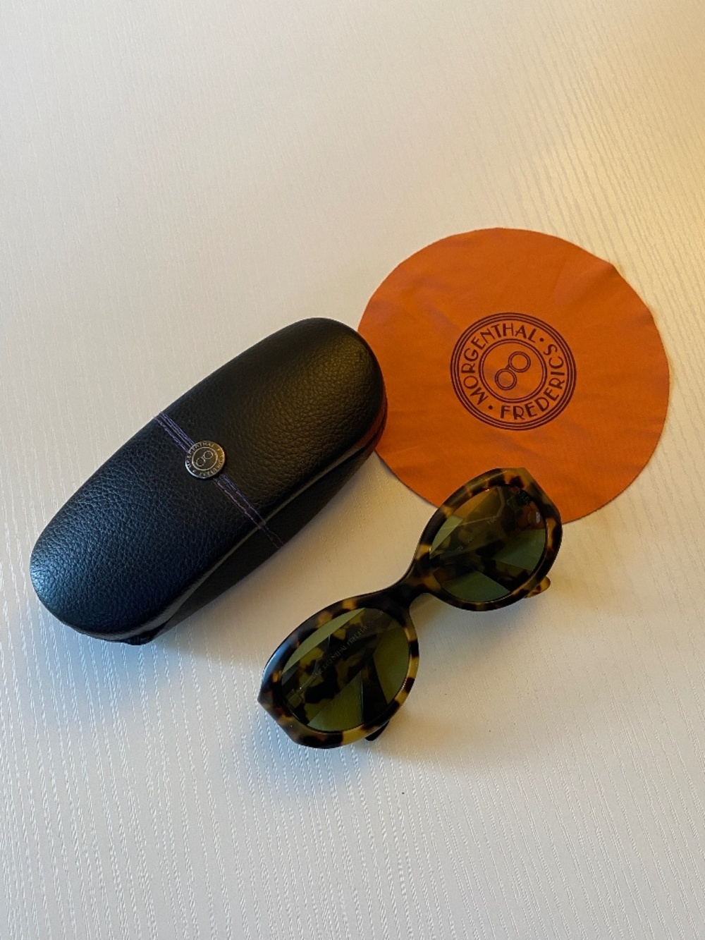 Morgenthal Frederics New York 186 Hand Made Sunglasses Classic Tortoise